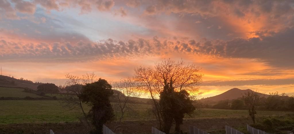 The sunrise over coolagad